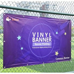 Bannière Rétractable en Vinyle Renforcé Personnalisée Impression Couleur CMJN avec Œillets pour Décoration de Fête d'Anniversaire - Offre Spéciale - Product Image 1