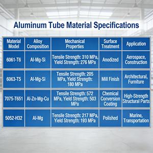 <span class=keywords><strong>Tube</strong></span> en <span class=keywords><strong>aluminium</strong></span> 8mm 15mm 30mm rectangulaire en alliage 5052 6061 7075, revêtement poudré blanc, cylindre fileté percé, tuyau en <span class=keywords><strong>aluminium</strong></span> de 10 pouces - Product Image 3