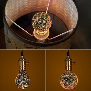 หลอดไฟ LED ตกแต่งบ้านบรรยากาศคริสต์มาส หลอดไฟแก้ว 3 มิติ รูปทรงดอกไม้ไฟ สีสันสดใส G80 5W ขั้ว E27 โคมไฟระย้าขนาดเล็ก - Product Image 5