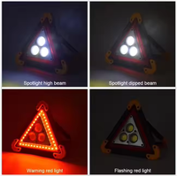 Lampe de travail triangulaire COB rechargeable par USB, étanche IPX4, portable, multifonction, LED, lumière d'avertissement de sécurité routière d'urgence pour véhicule