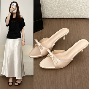 QuiteS 2026 Nuovi Sandali Estivi Stile Francese con Fiocco e Tacco Alto, Comodi ed Eleganti, Perfetti per Matrimoni - Product Image 2