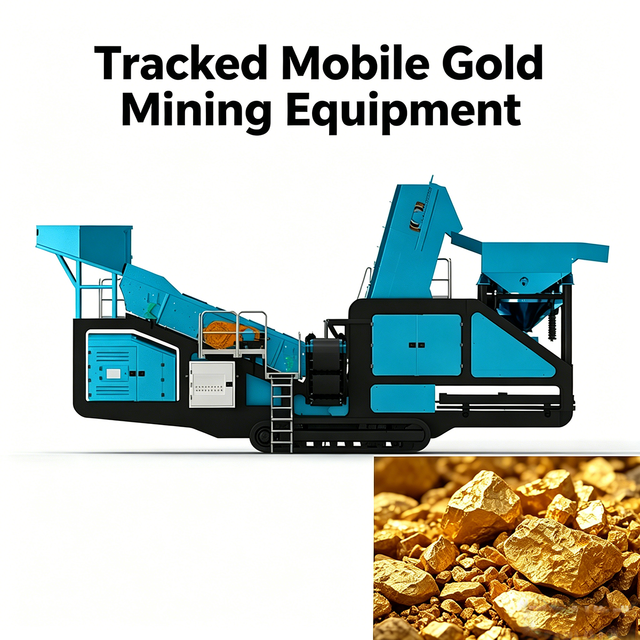 Tracked Mobile Gold Recovery Equipment for Gold Ore Beneficiation