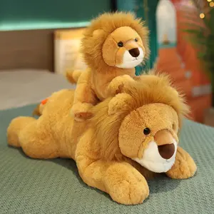 Peluche farciti giocattoli di leone nuovo simpatico cartone animato leone bambola ragazza seduta postura leone peluche produttori all'ingrosso