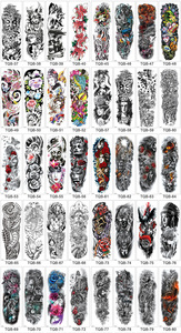 Grand autocollant <span class=keywords><strong>de</strong></span> <span class=keywords><strong>tatouage</strong></span> temporaire imperméable et écologique pour bras, motif rose blanche et <span class=keywords><strong>lotus</strong></span>, pour femmes, hommes et filles, art corporel floral complet - Product Image 3