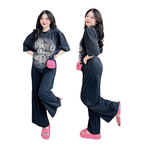 Completo sportivo estivo da donna 2026, nuovo, casual, elegante, <span class=keywords><strong>giovanile</strong></span> e chic, due pezzi, <span class=keywords><strong>taglie</strong></span> <span class=keywords><strong>forti</strong></span>, <span class=keywords><strong>abbigliamento</strong></span> femminile - Product Image 1