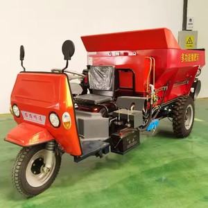 Épandeur de fumier à engrais organique à moteur diesel à trois roues avec largeur de lancer réglable - Product Image 4