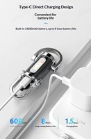 Lampe torche LED rechargeable 300LM EDC, étanche, 7 modes, mini torche à intensité variable, câble USB, portable, camping en plein air, cadeau