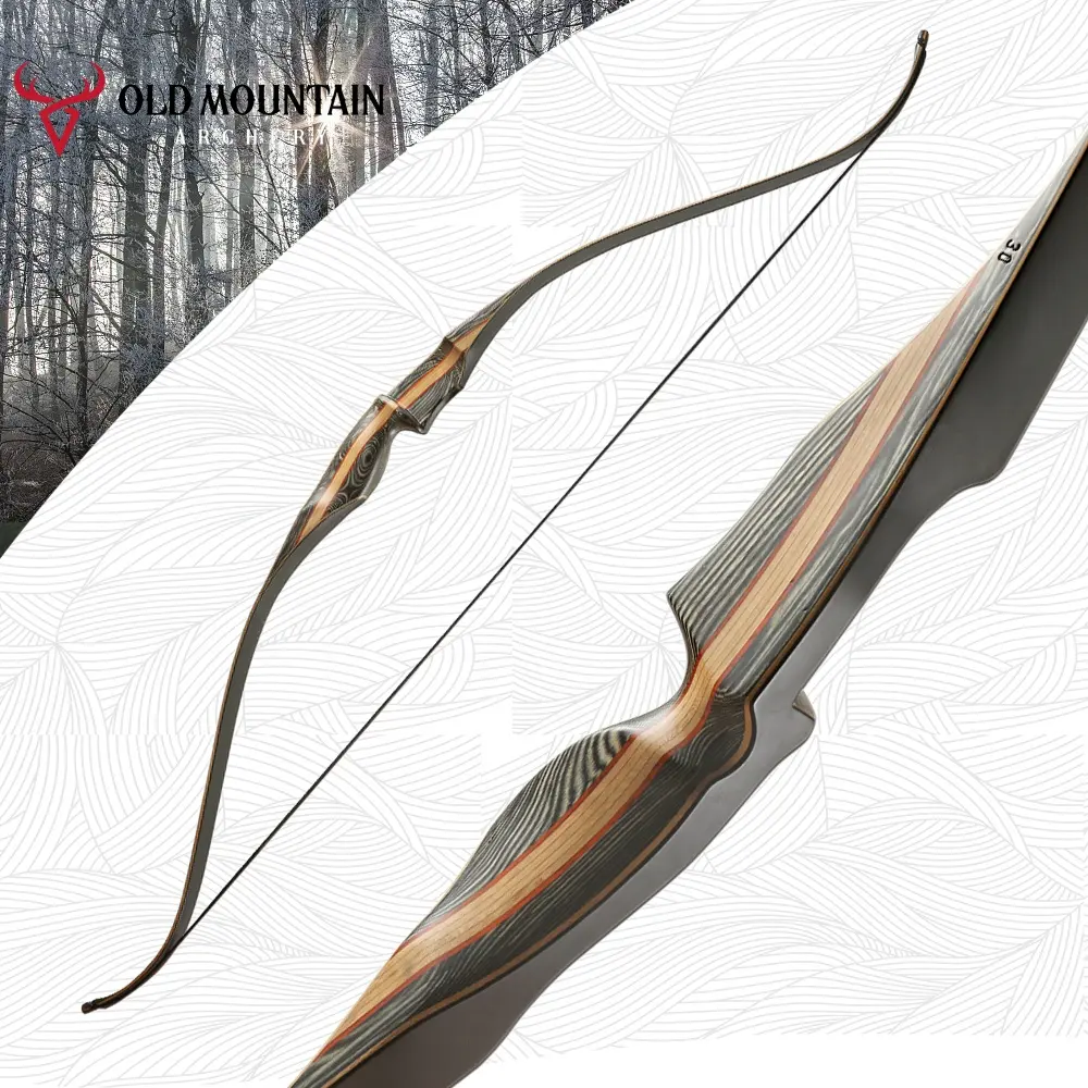 60" Edge Pro Old Mountain Wood Laminate Maple Wood Recurve Bow Hunting Archery Bows