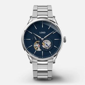 Montres-bracelets automatiques à cœur ouvert 40mm pour hommes <span class=keywords><strong>Mouvement</strong></span> <span class=keywords><strong>Miyota</strong></span> <span class=keywords><strong>82S7</strong></span> Alimenté 40 heures de réserve de marche Bracelet en acier inoxydable 20mm - Product Image 1