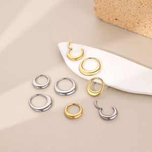 ASTM F136 titanio nariz anillos tabique aro media luna en forma de cartílago Piercing cuerpo joyería 8/10mm sin soldadura Tragus Helix pendiente - Product Image 3