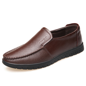 รองเท้าหนังลำลองผู้ชาย พื้นนุ่ม ระบายอากาศได้ดี หัวมน ส้นเตี้ย สไตล์รองเท้าเดิน - Product Image 3