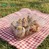Scatola per Imballaggio da Asporto in Plastica PET Trasparente Personalizzata all'Ingrosso per Pane, Frutta e Insalata