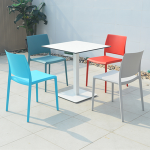 Table à manger moderne en acier inoxydable avec plateau pour la maison, le restaurant ou l'extérieur, meubles d'extérieur polyvalents - Product Image 6