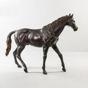 人间大小青铜马雕塑金属种马艺术雕像