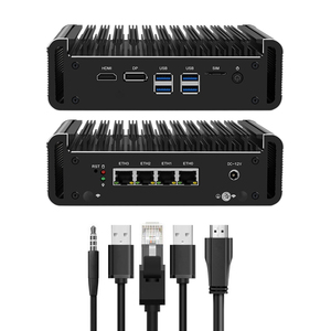 Vtex Mini PC computadora de escritorio de baja potencia 4x <span class=keywords><strong>Rj45</strong></span> <span class=keywords><strong>caja</strong></span> de Metal sin ventilador con tarjeta Sim 4G LTE nuevo J4125 CPU DDR4 RAM SSD <span class=keywords><strong>disco</strong></span> <span class=keywords><strong>duro</strong></span> - Product Image 4