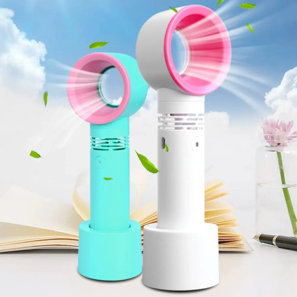 New Factory Directly Sale bladeless mini portable USB Lithium battery rechargeable hand held lash fan