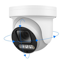 Cámara IP PoE 4K Compatible con ONVIF, Visión Nocturna a Todo Color, Detección de Humanos/Vehículos por IA, Cámara de Seguridad Tipo Torreta de 4MP para Interiores y Exteriores