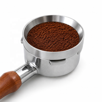 Komponen Cincin Dosis Kopi Titanium Murni Presisi Tinggi, Dapat Disesuaikan, OEM Kustom, Dinding Bundar untuk Kopi Espresso