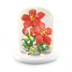 Orchidea fiore DIY blocco di costruzione Set ABS materiale piccole particelle di plastica giocattolo da costruzione per bambini per il modello di scatola imballata - Product Image 1
