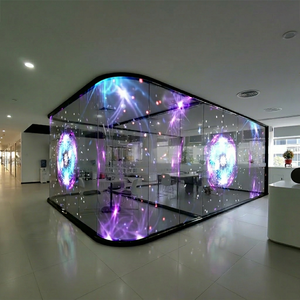 Écran LED transparent flexible P6 ultra-lumineux, affichage LED couleur cristallin mince pour vitrine de magasin et centre commercial - Product Image 1