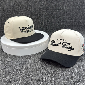 Custom Wedding Gift 5 Panels 3D Embroidery Logo Custom Gorras <strong>Hat</strong> Two Tone Baseball Cap <strong>Flat</strong> or Curved Brim Fashion Sport Cap - Product Image 2
