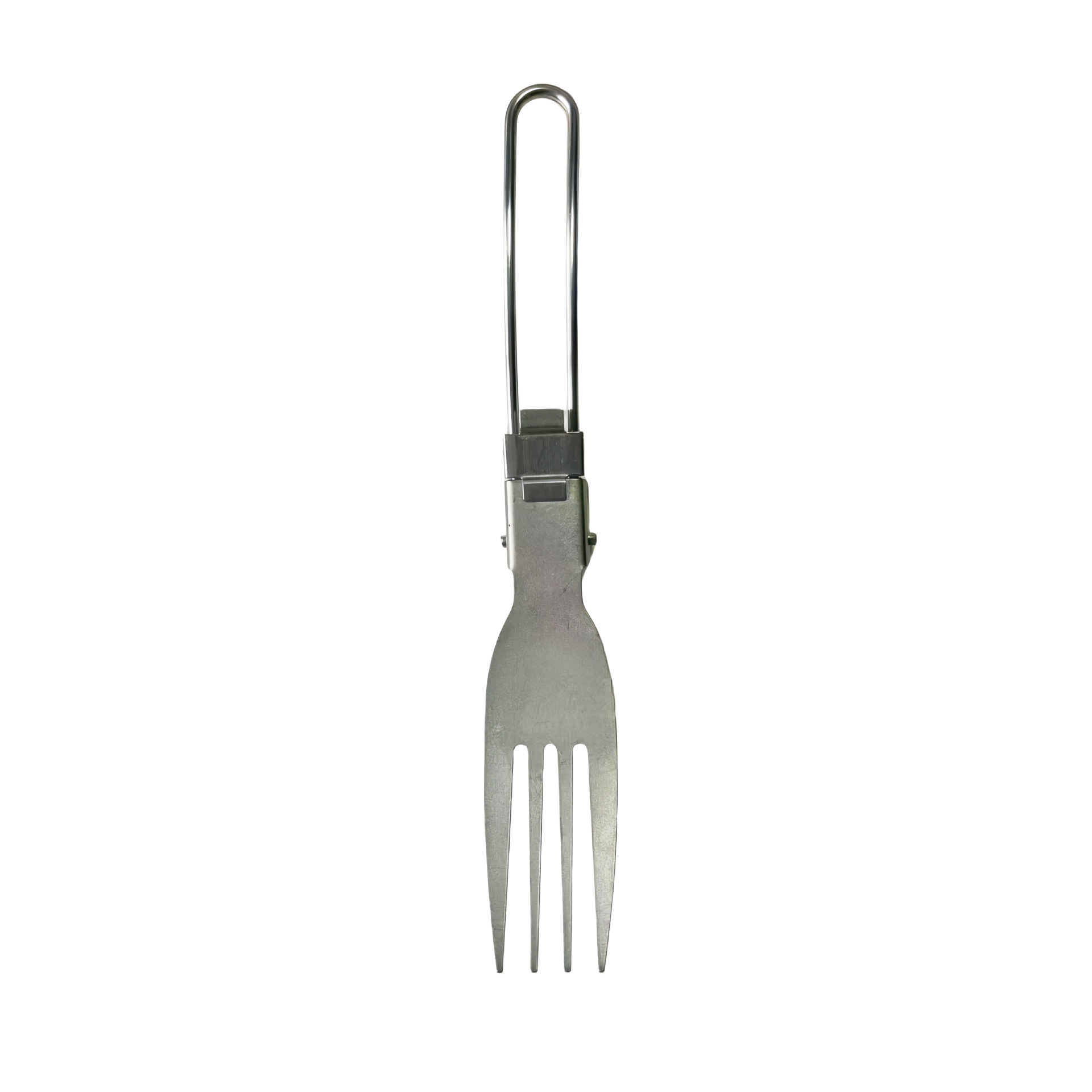 Folding original color titanium dinner fork