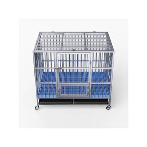 Maychan profesyonel paslanmaz çelik büyük köpek kafesi, katlanabilir Pet sandıkları kedi köpek kulübesi tekerlekler ile - Product Image 3