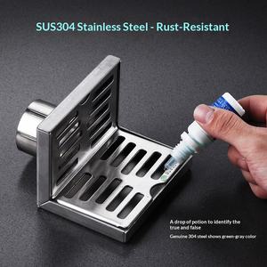 Sifone a pavimento a L in acciaio inossidabile a parete spessa <span class=keywords><strong>per</strong></span> esterni, terrazze e balconi, angolare, stile americano, elettroplaccato - Product Image 4