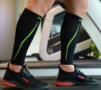 En gros, Manchon de compression sans pied 20-30 mmHg pour mollets, pour hommes et femmes, manchon de sport