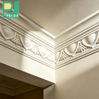 Moulures de plafond en PU pour décoration intérieure, moulures de couronne en PU durables et résistantes à l'humidité pour projets résidentiels