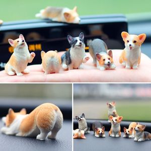 Ornement de voiture miniature en forme de chien Corgi, modèle de chiot réaliste, décoration de voiture créative, accessoire de voiture haut de gamme pour femmes. - Product Image 5
