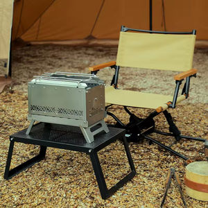 Barbecue à charbon de bois extérieur en acier inoxydable à haute efficacité pour fumer au barbecue et griller des brochettes - Product Image 6