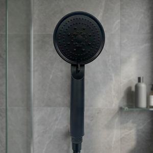 Soffione Doccia Circolare ERP con 3 Modalità Getto, Design Eco-Sostenibile a Risparmio Idrico, in Plastica + Lega di Zinco, Montaggio a Parete Contemporaneo per Bagno - Product Image 3