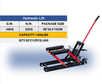 Pliable 1500lbs hydraulique moto ascenseur portable hydraulique ciseaux voiture table élévatrice plate-forme max cric voiture ascenseur