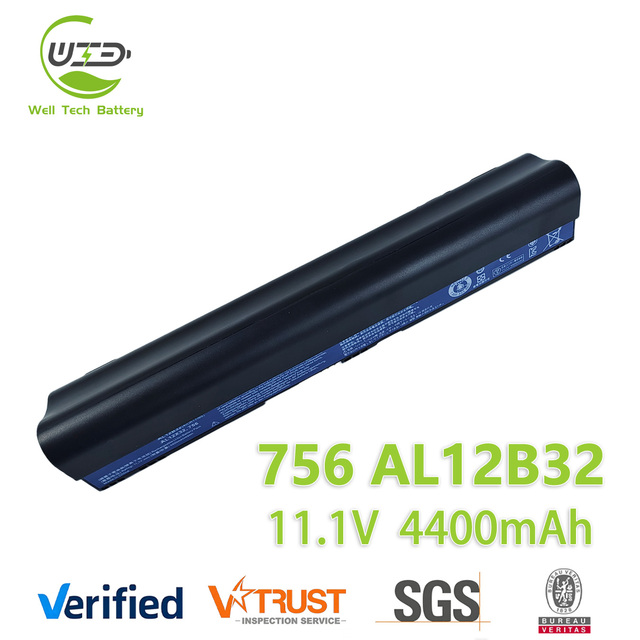 High Quality AL12X32 AL12A31 AL12B31 AL12B32 Laptop Battery for Acer Aspire One 725 756 V5-171 Chromebook C710 TravelMate B113