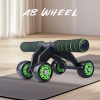 Rouleaux abdominaux silencieux à 4 roues pour usage domestique – Entraînement complet du corps, exercice abdominal, roulement fluide et sans obstacle – Équipement de fitness
