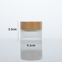 5 ml 10 ml 30 ml 50 ml 100 ml Couvercle en bambou Pot cosmétique Récipient en verre dépoli