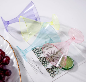 Bicchieri da Cocktail in Plastica Colorata, Colori Vivaci Assortiti, Infrangibili per Feste in Piscina, Matrimoni, Forniture all'Ingrosso con Cannucce - Product Image 2