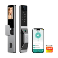Serrure intelligente à empreintes digitales et reconnaissance faciale 3D à longue durée de vie et haute capacité de charge, déverrouillage rapide par empreinte digitale semi-conductrice, serrure de porte intelligente Tuya Wifi