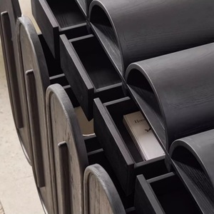 Meuble d'entrée en bois massif de style nordique, créatif, multifonctionnel, rangement artistique, meuble de rangement latéral décoratif pour le salon - Product Image 3