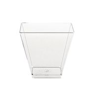 9OZ Tasse En Plastique 270ml Clair Carré Jetable Dessert Tasse Festival De Mariage Décoration Gâteau Mousse Bol En Plastique pour Crème Glacée