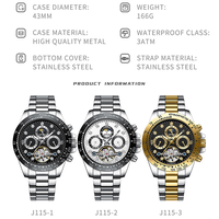 Montres KINYUED nouvelle collection 2024, montre mécanique automatique à phases lunaires pour hommes