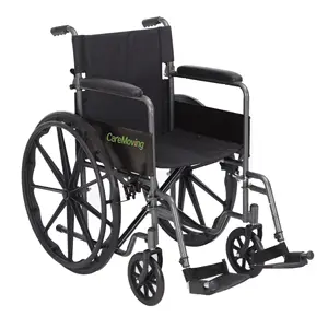 Fauteuil roulant manuel pliable en acier léger de qualité supérieure pour handicapés