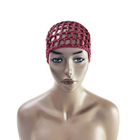 Bonnet de nuit en maille crochetée en rayonne, filet à cheveux, snood, couvre-chef, accessoire de sommeil, cadeau promotionnel