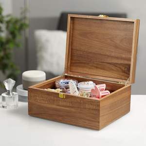 Деревянный ящик на память, большой ящик для хранения акации, Коробка С Сокровищами памяти для поделок и хранения фотографий - Product Image 4