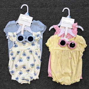 Set di 3 Pezzi per Neonata in 100% Cotone con Occhiali da Sole, Body Estivo per Neonati, <span class=keywords><strong>Abbigliamento</strong></span> Personalizzato - Product Image 3
