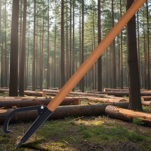 Herramienta para talar madera, mango de madera de 49 pulgadas, rodillo para troncos Pesky con gancho para maquinaria forestal - Product Image 2