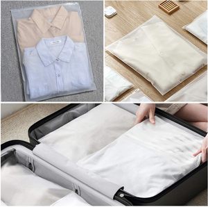 Alta qualità smerigliato cerniera sacchetti di plastica per abbigliamento in plastica trasparente sacchetto di abbigliamento per il confezionamento camicia documento con fori di sfiato - Product Image 2