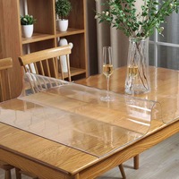 Protecteur de table en PVC imperméable et résistant à l'huile, couverture de table transparente résistante aux rayures, flexible, transparente, pour table en bois ou en verre