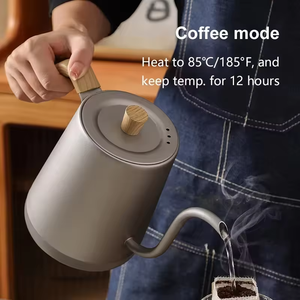 กาต้มน้ำแบบพกพาสำหรับชงกาแฟดริปที่บ้าน ควบคุมอุณหภูมิได้ พร้อมหัวก้านแบบกูสเนคสำหรับชงชาแบบอาหรับ - Product Image 6